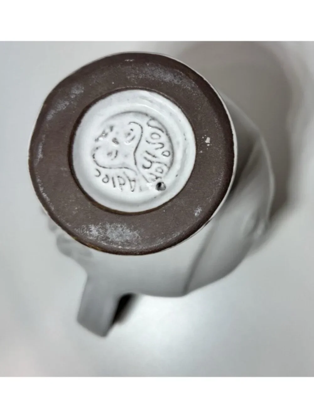 Jonathan Adler Gray Pottery Mug Utopia Two Faced King & Queen Signed